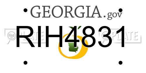 RIH4831 Georgia License Plate