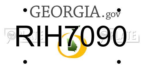RIH7090 Georgia License Plate