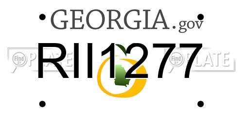 RII1277 Georgia License Plate