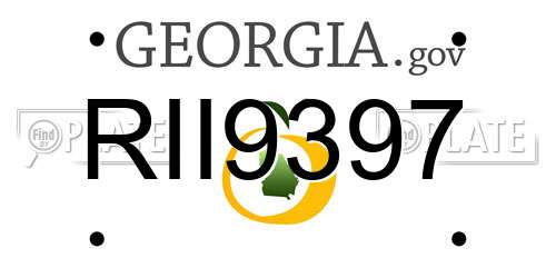 RII9397 Georgia License Plate