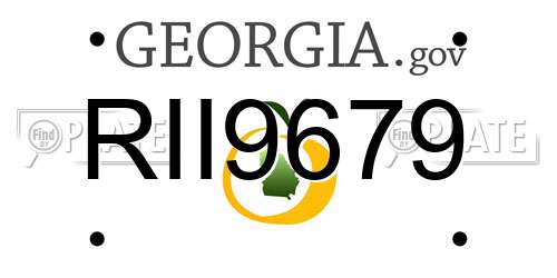 RII9679 Georgia License Plate
