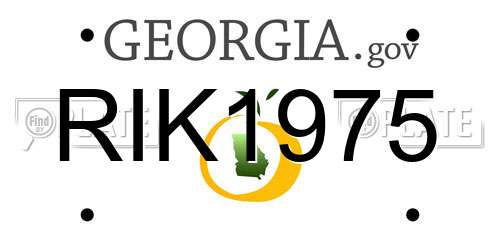 RIK1975 Georgia License Plate