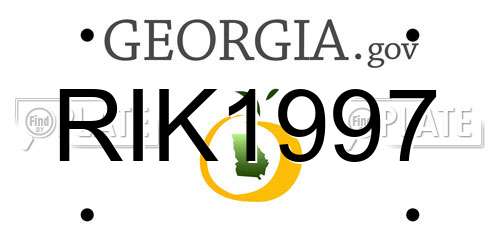 RIK1997 Georgia License Plate