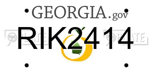 RIK2414 Georgia License Plate