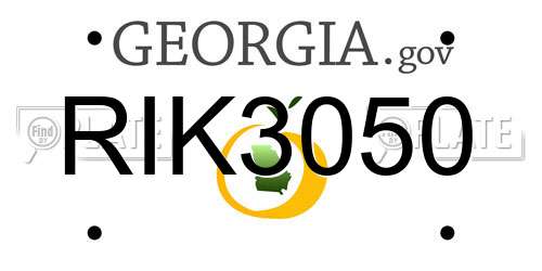 RIK3050 Georgia License Plate