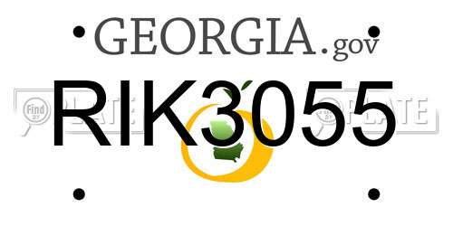 RIK3055 Georgia License Plate