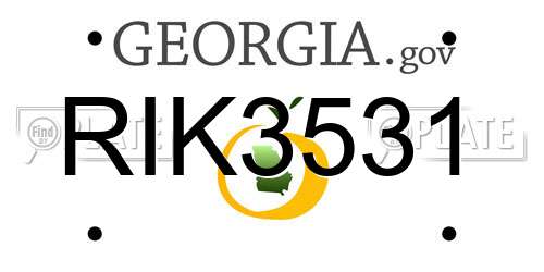 RIK3531 Georgia License Plate