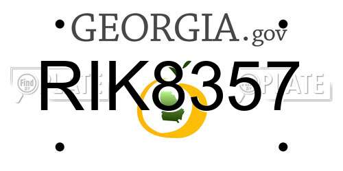 RIK8357 Georgia License Plate