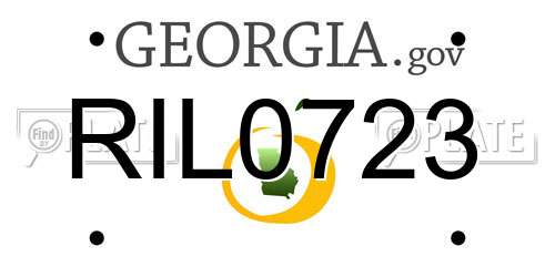 RIL0723 Georgia License Plate