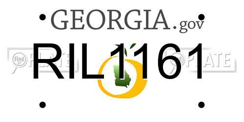 RIL1161 Georgia License Plate