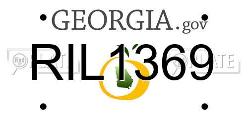 RIL1369 Georgia License Plate