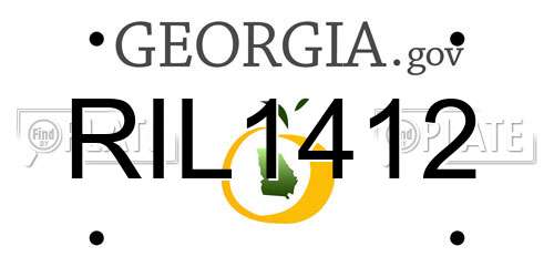 RIL1412 Georgia License Plate