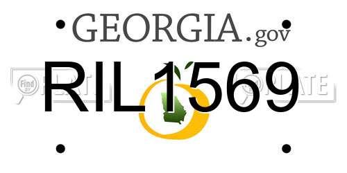 RIL1569 Georgia License Plate