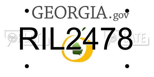 RIL2478 Georgia License Plate