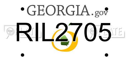 RIL2705 Georgia License Plate