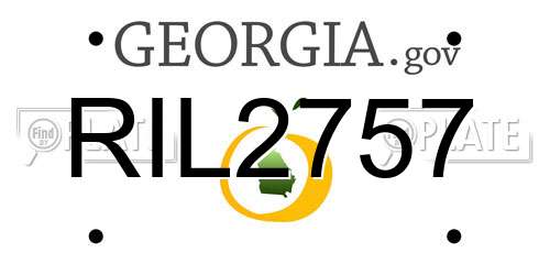 RIL2757 Georgia License Plate