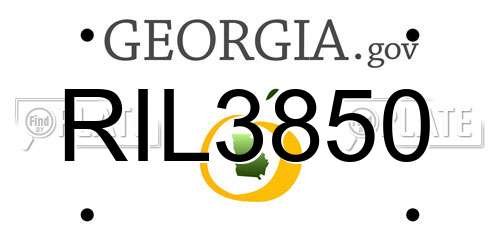 RIL3850 Georgia License Plate