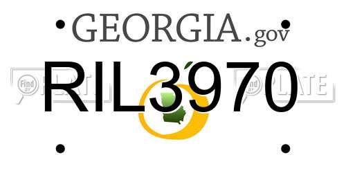 RIL3970 Georgia License Plate