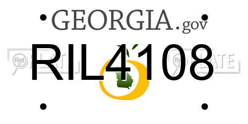 RIL4108 Georgia License Plate