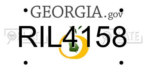 RIL4158 Georgia License Plate