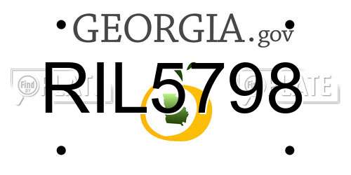 RIL5798 Georgia License Plate