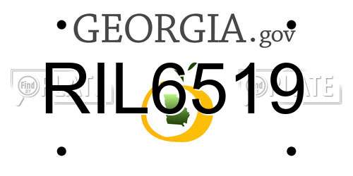 RIL6519 Georgia License Plate