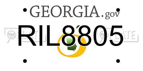 RIL8805 Georgia License Plate