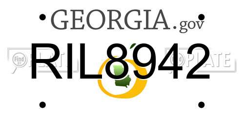 RIL8942 Georgia License Plate