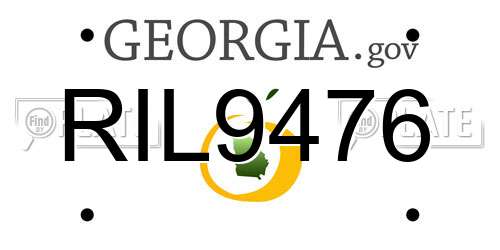 RIL9476 Georgia License Plate