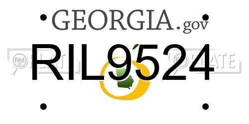 RIL9524 Georgia License Plate