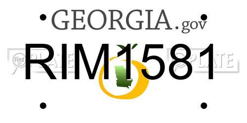 RIM1581 Georgia License Plate
