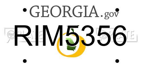 RIM5356 Georgia License Plate