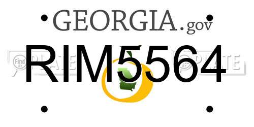 RIM5564 Georgia License Plate