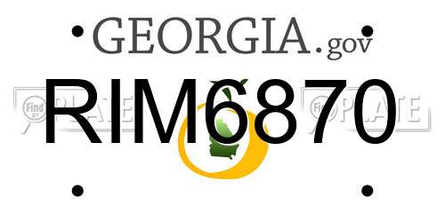 RIM6870 Georgia License Plate