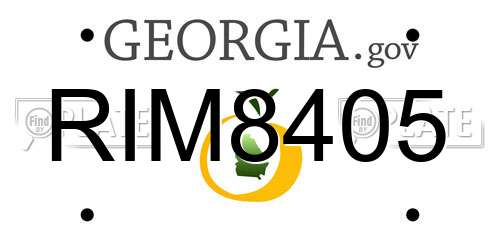 RIM8405 Georgia License Plate