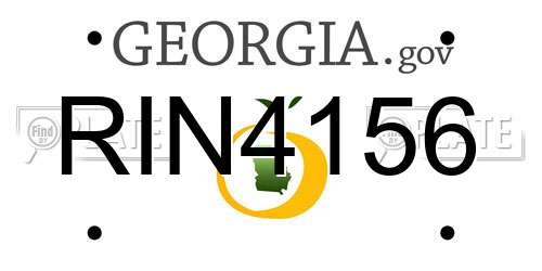 RIN4156 Georgia License Plate