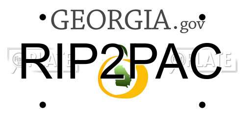 RIP2PAC Georgia License Plate