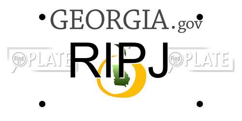 RIPJ Georgia License Plate