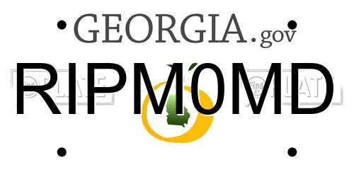 RIPM0MD Georgia License Plate