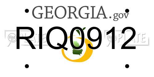 RIQ0912 Georgia License Plate