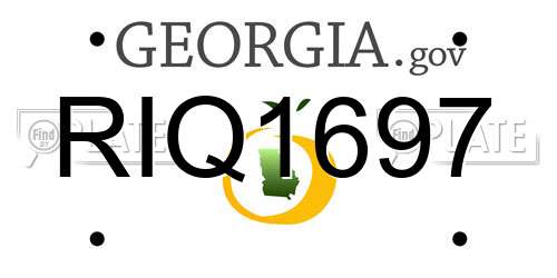 RIQ1697 Georgia License Plate