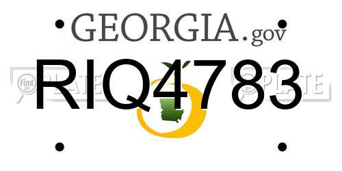 RIQ4783 Georgia License Plate