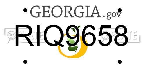 RIQ9658 Georgia License Plate