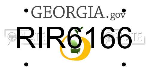 RIR6166 Georgia License Plate