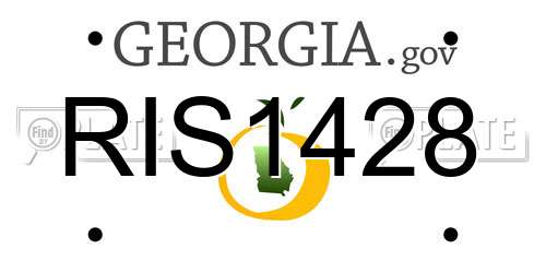 RIS1428 Georgia License Plate
