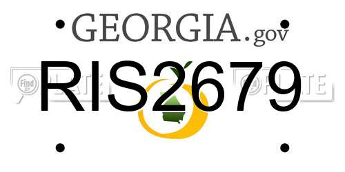 RIS2679 Georgia License Plate