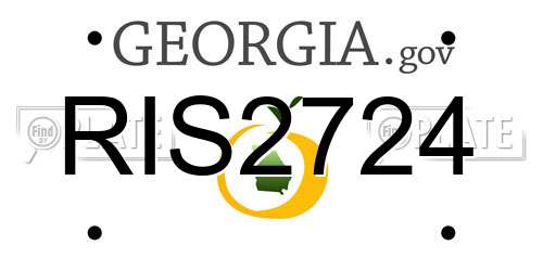 RIS2724 Georgia License Plate