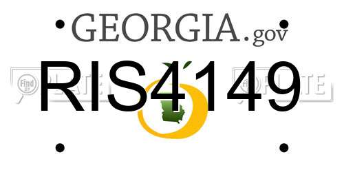 RIS4149 Georgia License Plate