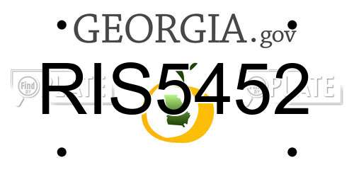 RIS5452 Georgia License Plate
