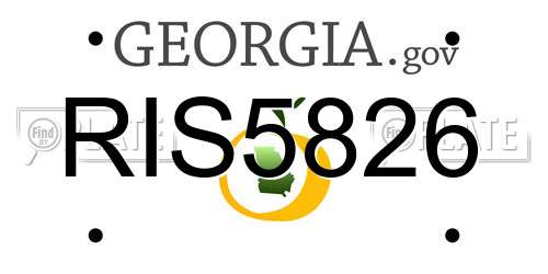 RIS5826 Georgia License Plate